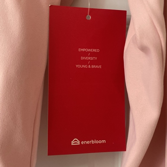 ENERBLOOM Womens Long Sleeve Shirt Crop Top Built in Bra Size Medium - Picture 4 of 5